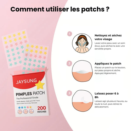 Patch Anti-Bouton – 200 Étoiles pour une Peau Parfaite