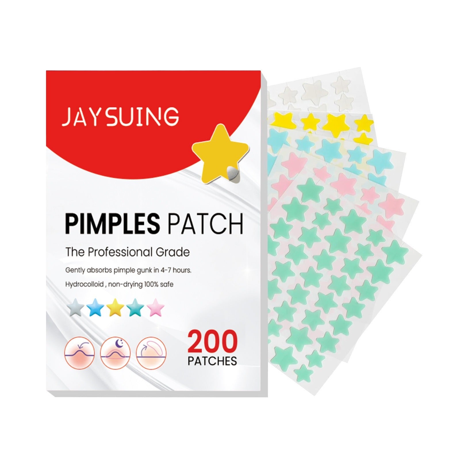 Patch Anti-Bouton – 200 Étoiles pour une Peau Parfaite